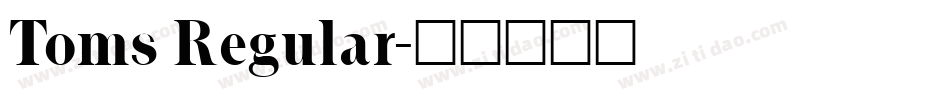 Toms Regular字体转换